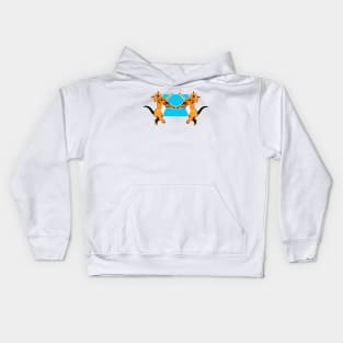 Dancing with violins in the feline world Kids Hoodie